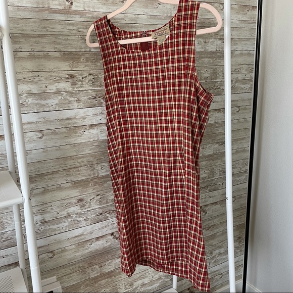 VINTAGE Abercrombie & Fitch Plaid Shift Dress - Picture 2 of 5